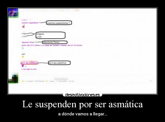 Le suspenden por ser asmática - 