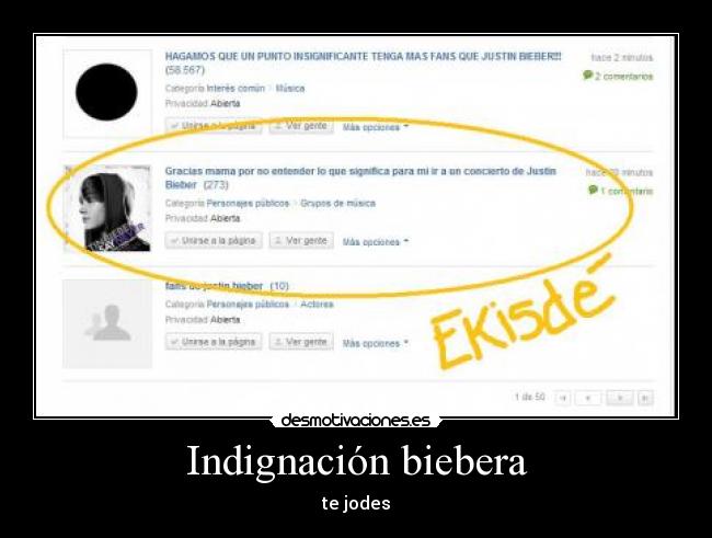 Indignación biebera - 