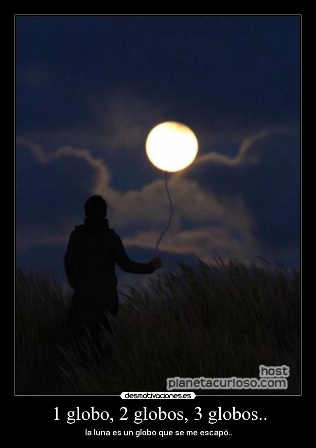 1 globo, 2 globos, 3 globos.. -