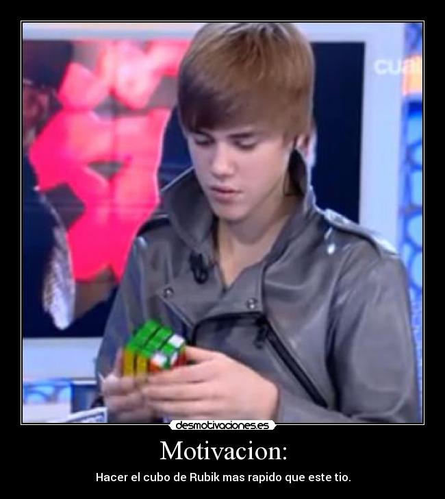 Motivacion: - Hacer el cubo de Rubik mas rapido que este tio.