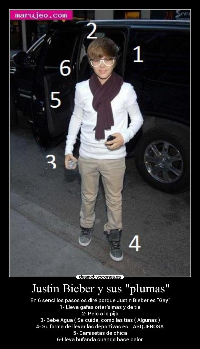 Justin Bieber y sus plumas - 