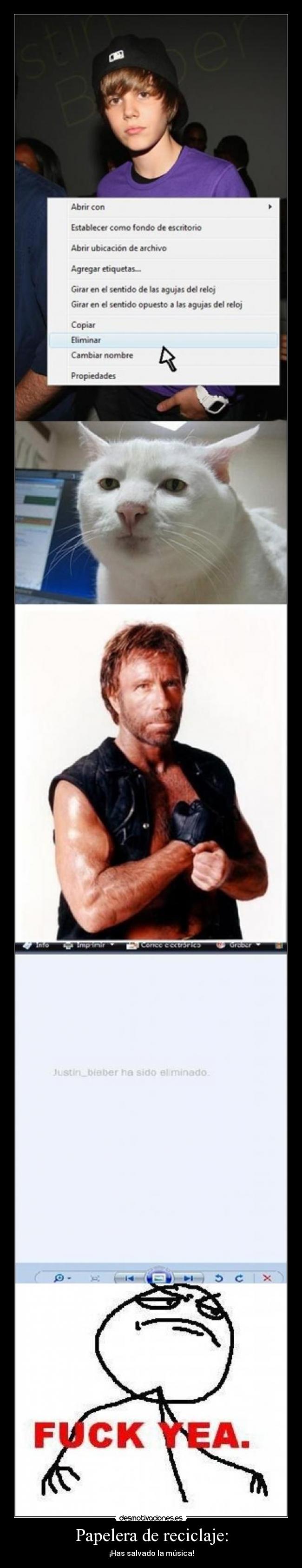 Papelera de reciclaje: - ¡Has salvado la música!