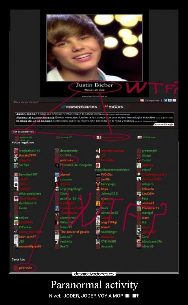 carteles usuario muerte justin rojo votando positivo para que vea desmotivaciones