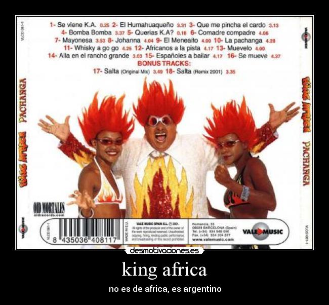 king africa - no es de africa, es argentino