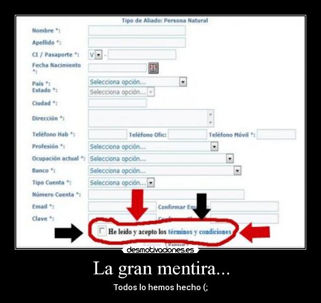 La gran mentira... -