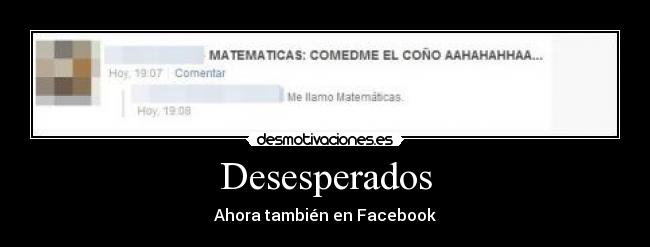 Desesperados - Ahora también en Facebook