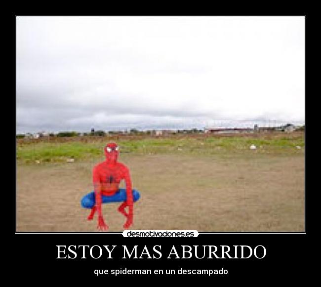 ESTOY MAS ABURRIDO - que spiderman en un descampado