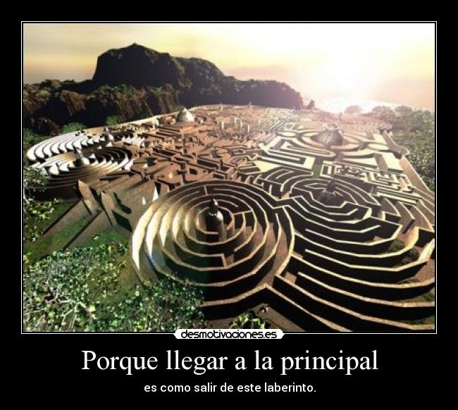 Porque llegar a la principal -