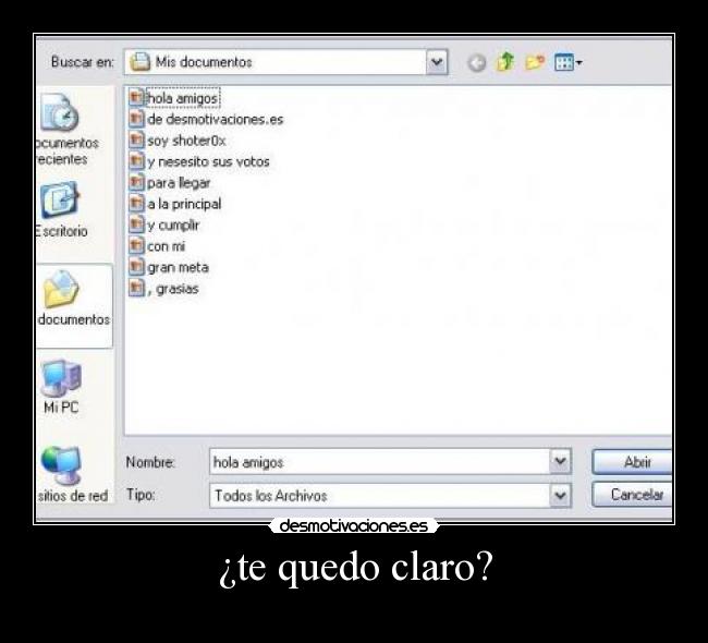 ¿te quedo claro? - 