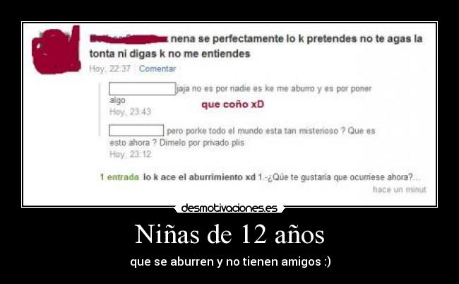 carteles tuenti chat ninas que aburren desmotivaciones