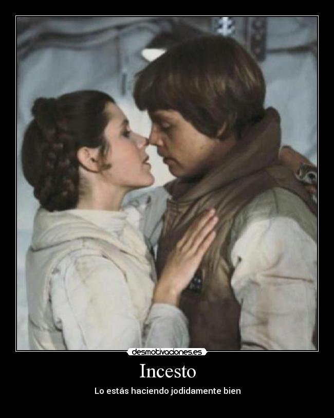 carteles incesto estas haciendo bien luke leia skywalker star wars desmotivaciones