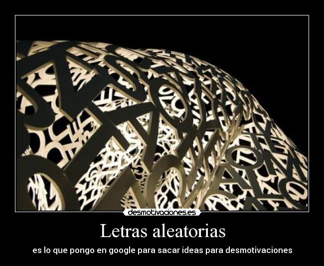 Letras aleatorias -
