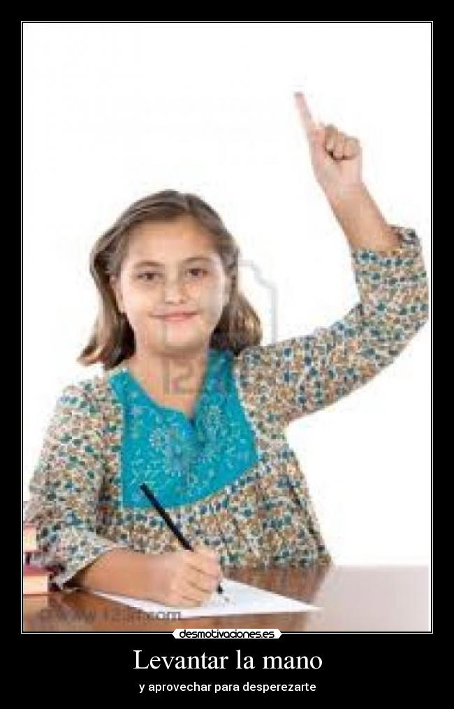 Levantar la mano -