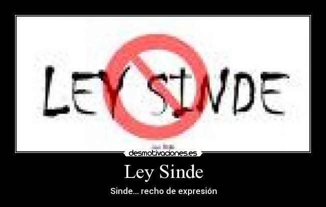 Ley Sinde - Sinde... recho de expresión