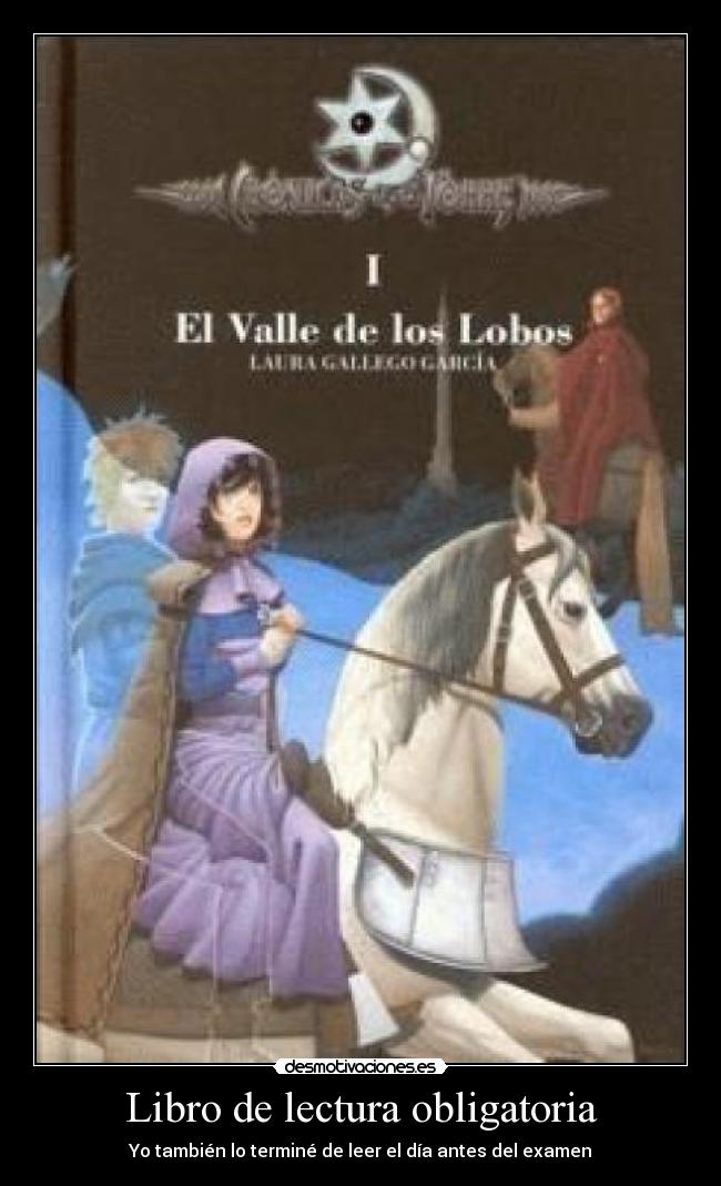 Libro de lectura obligatoria - Yo también lo terminé de leer el día antes del examen