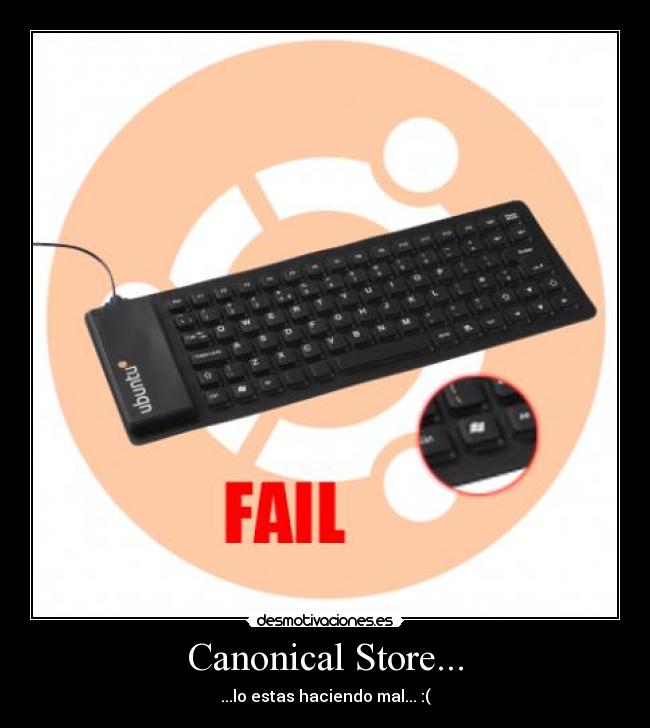 carteles linux windows teclado fail canonical ubuntu humor desmotivaciones