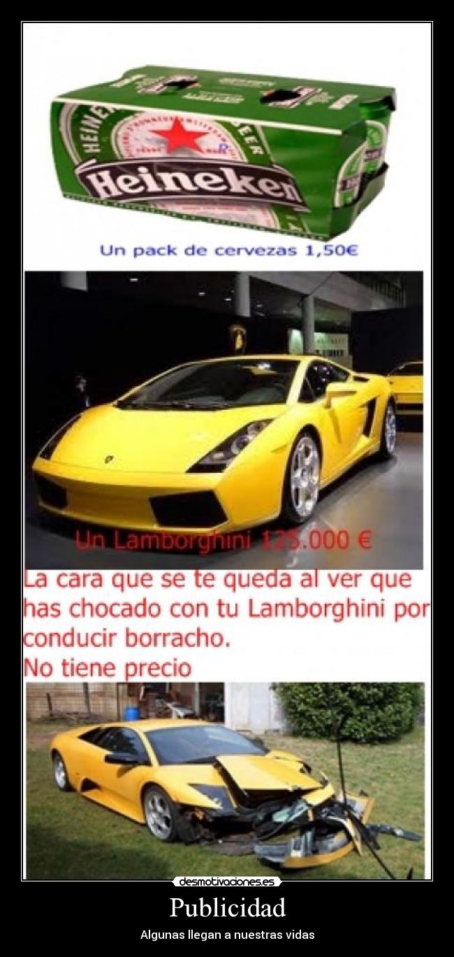 carteles lamborghini cerveza publicidad mastercard desmotivaciones