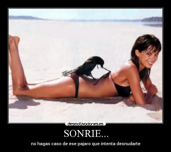 SONRIE... - no hagas caso de ese pajaro que intenta desnudarte