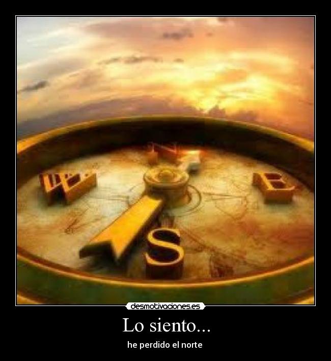 Lo siento... - he perdido el norte 