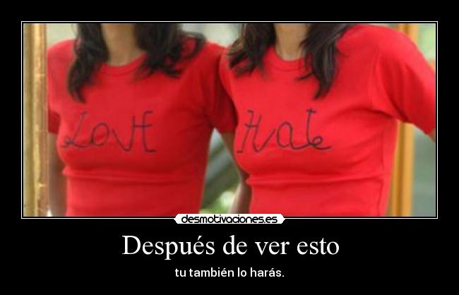 Después de ver esto -