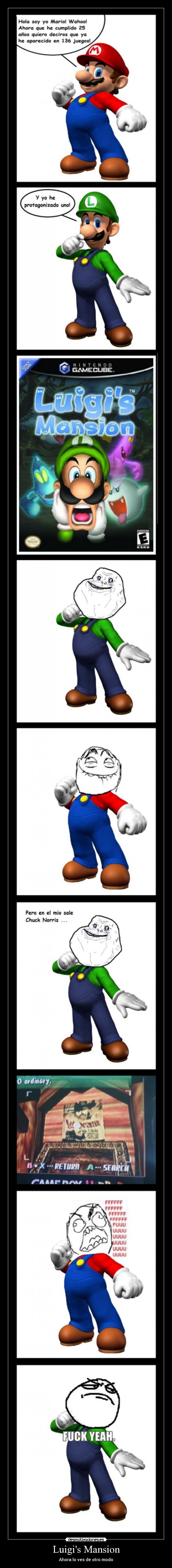 carteles luigi luigis mansion chuck norris chuck norris mario bros desmotivaciones