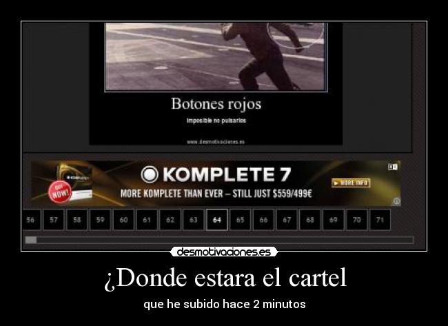 ¿Donde estara el cartel -