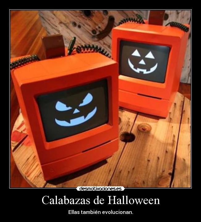 carteles calabazas halloween ordenador mac apple desmotivaciones