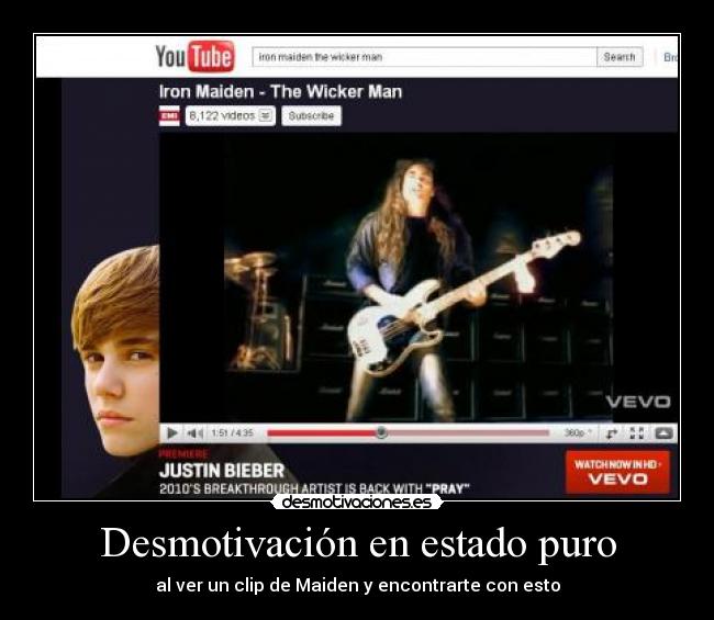 Desmotivación en estado puro - al ver un clip de Maiden y encontrarte con esto