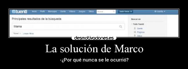 La solución de Marco -