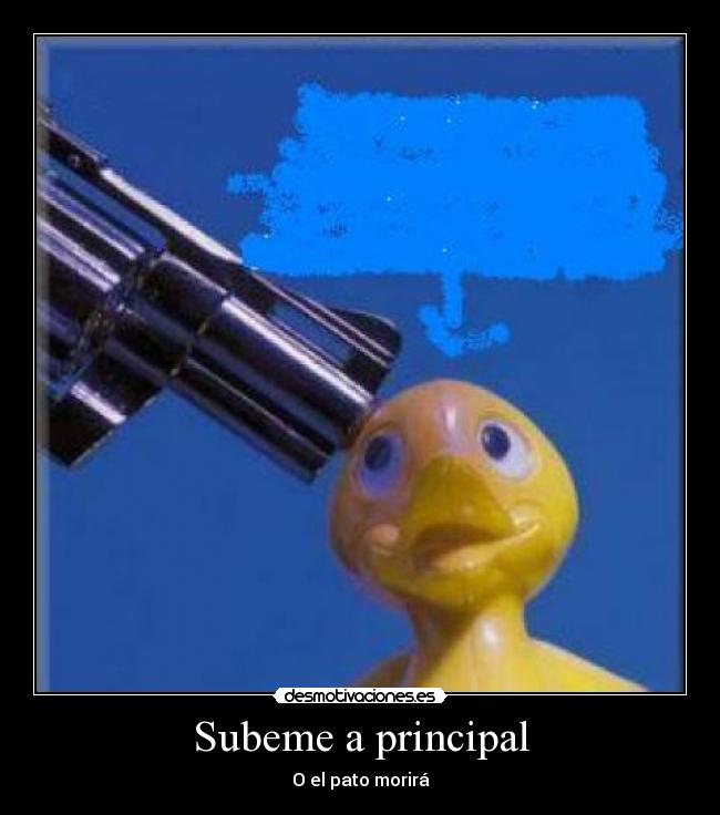 Subeme a principal - O el pato morirá