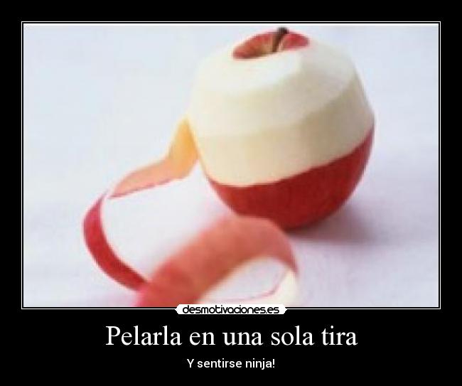 Pelarla en una sola tira -