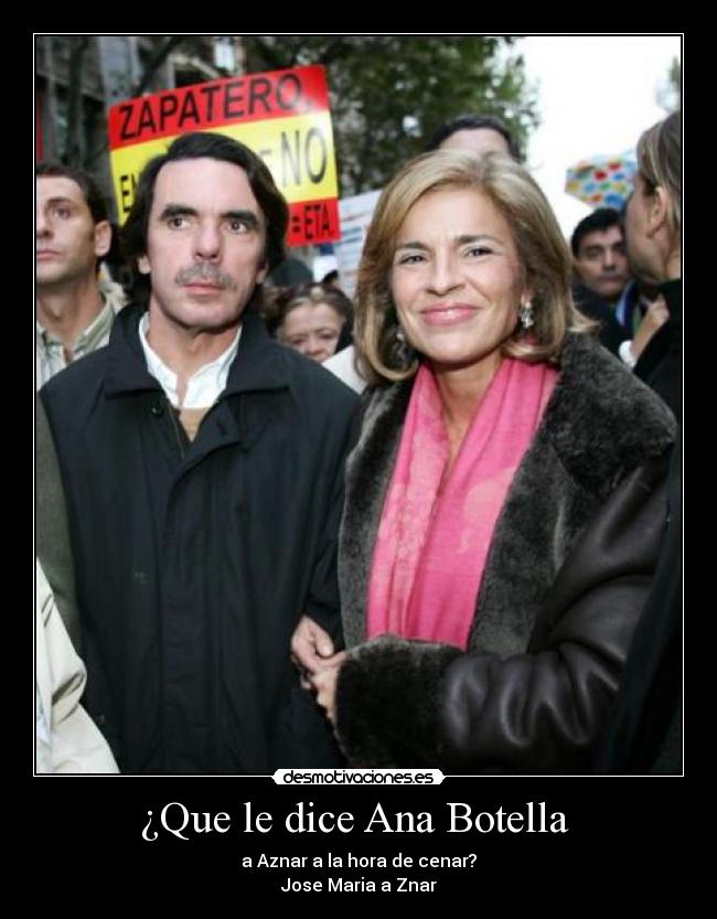 carteles jose maria aznar ana botella desmotivaciones