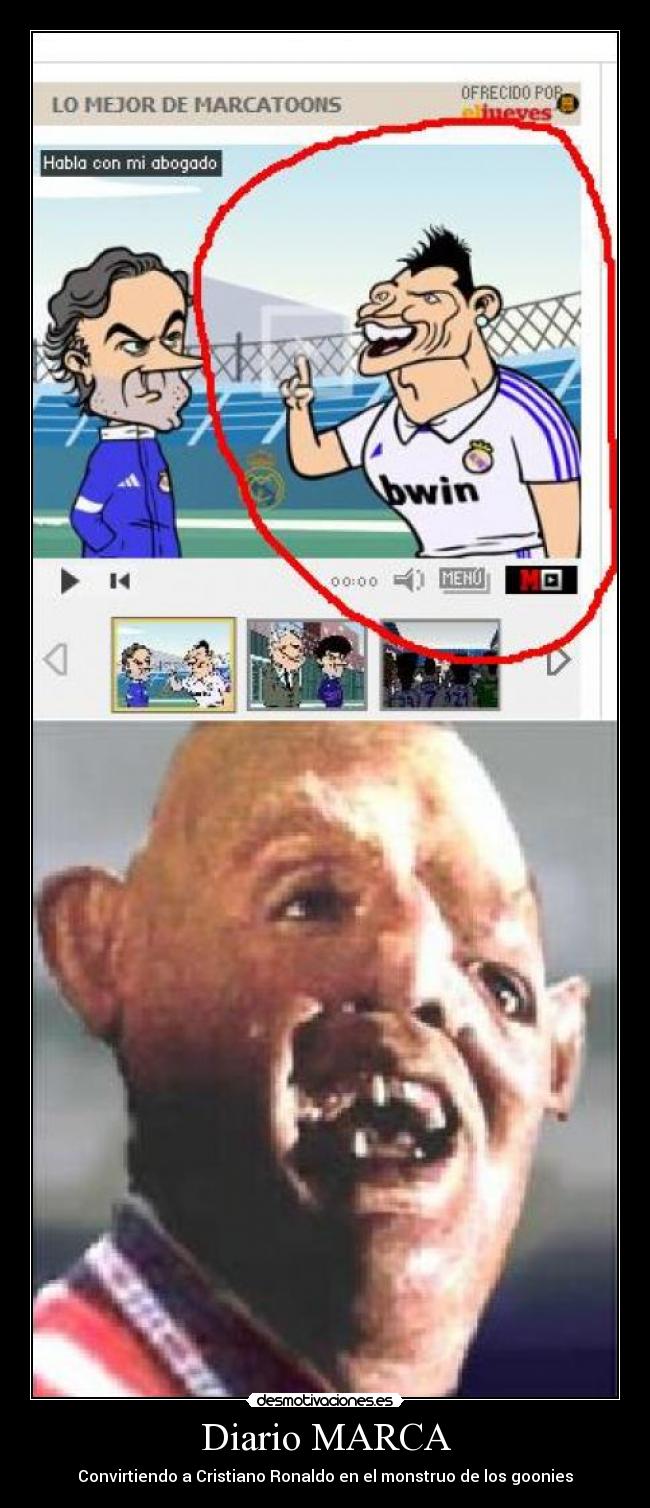 Diario MARCA - Convirtiendo a Cristiano Ronaldo en el monstruo de los goonies