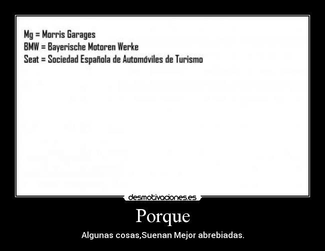 Porque -