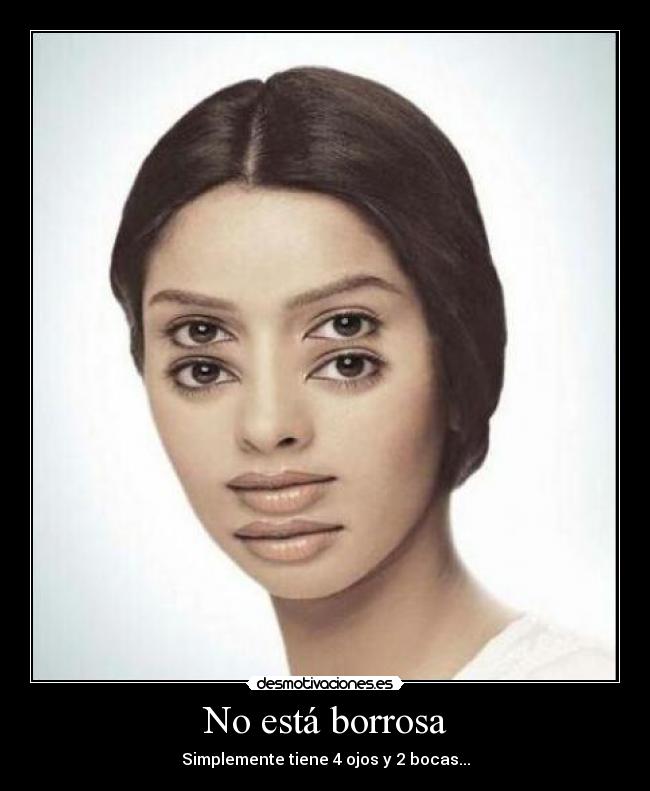 carteles confusion mujer boca ojo principal desmotivaciones