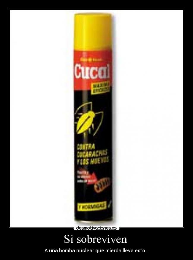 Si sobreviven - A una bomba nuclear que mierda lleva esto...