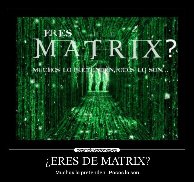 ¿ERES DE MATRIX? -