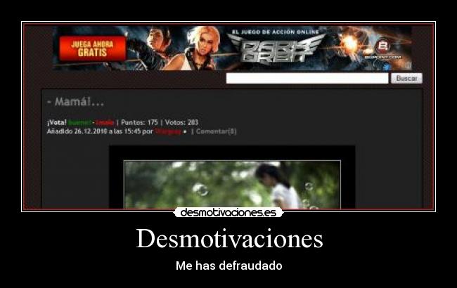 Desmotivaciones - Me has defraudado