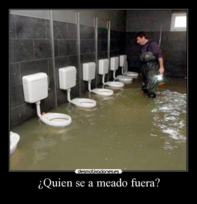 ¿Quien se a meado fuera? -