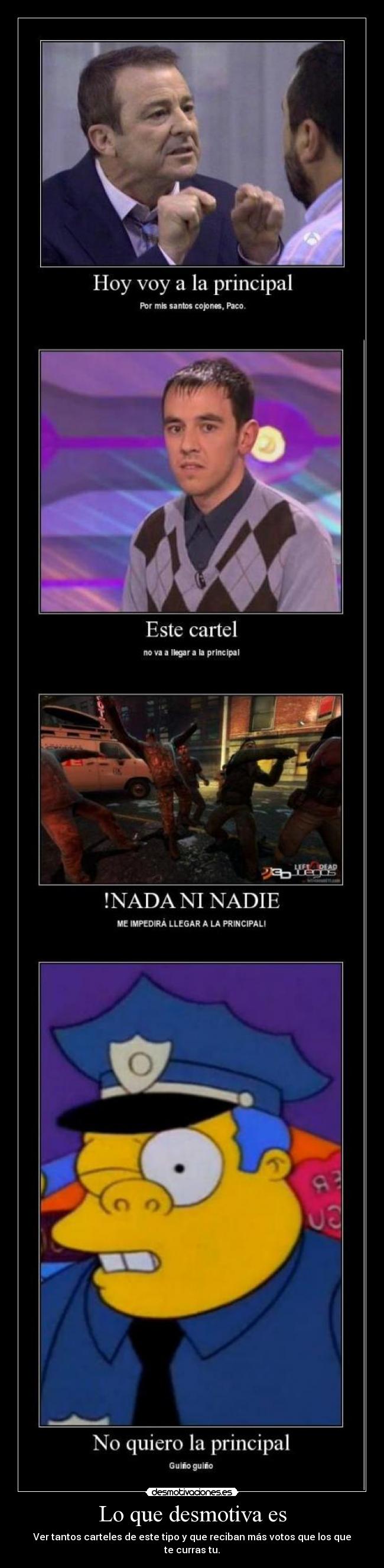 Lo que desmotiva es -