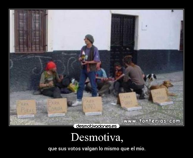 carteles mendigo pobres tirados perros desmotivaciones