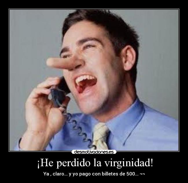 ¡He perdido la virginidad! -