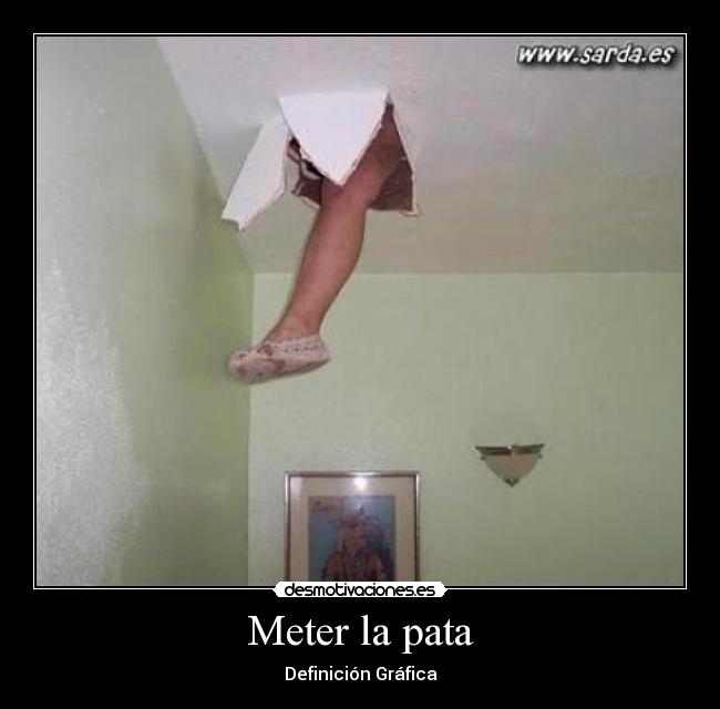 Meter la pata - Definición Gráfica