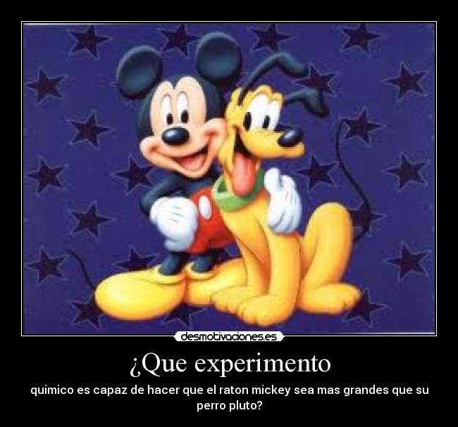 ¿Que experimento -