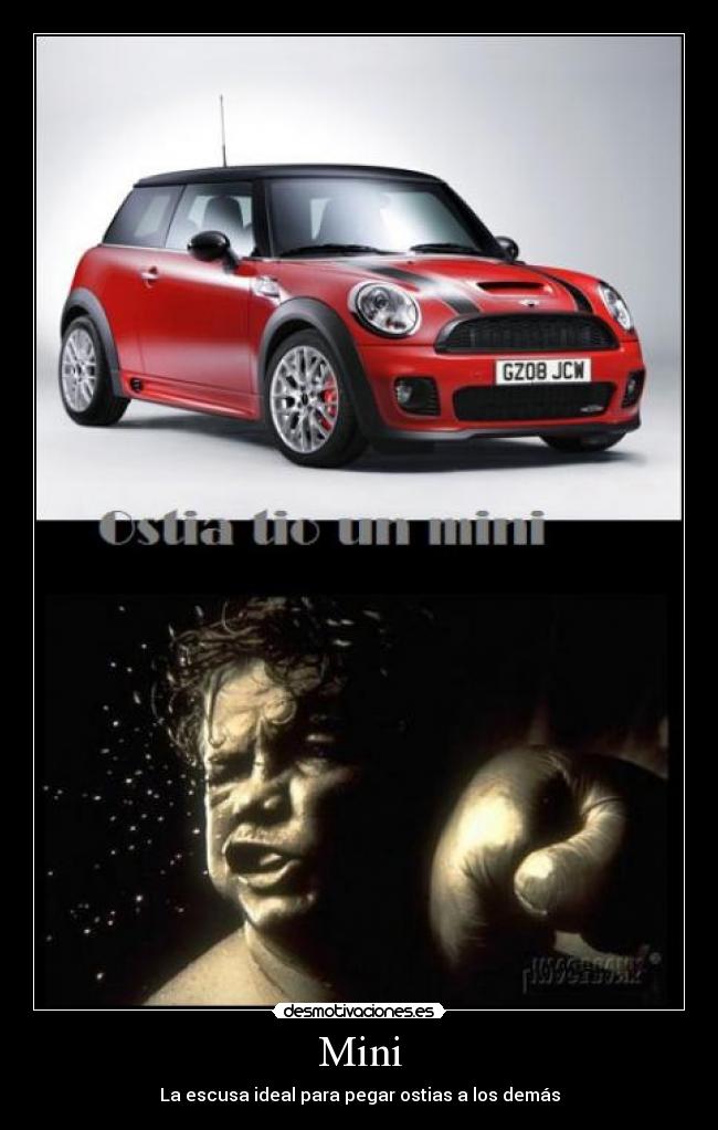 carteles mini coche ostias pegar desmotivaciones