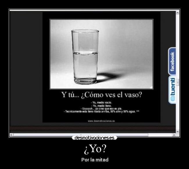 ¿Yo? - Por la mitad