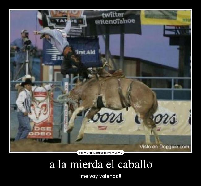 a la mierda el caballo -