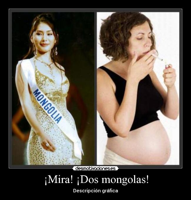 ¡Mira! ¡Dos mongolas! - Descripción gráfica