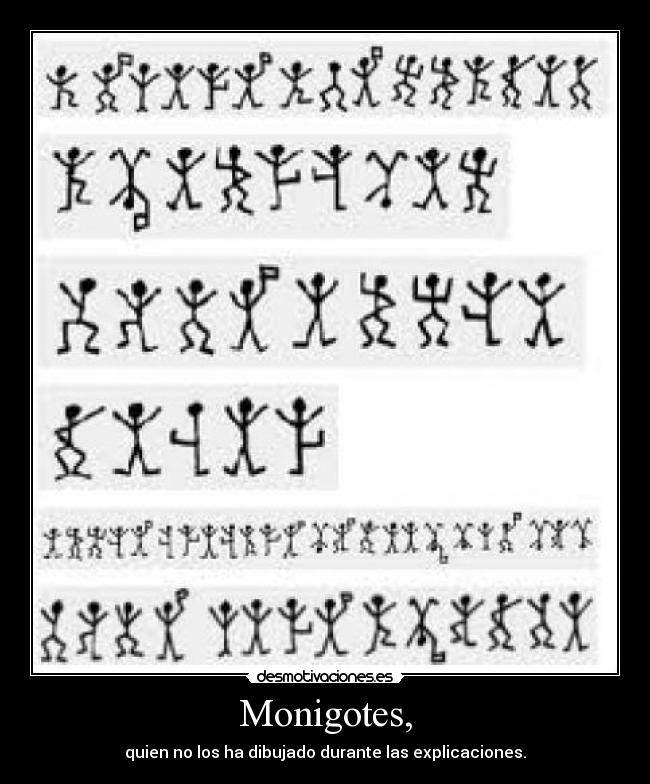 carteles monigotes desmotivaciones