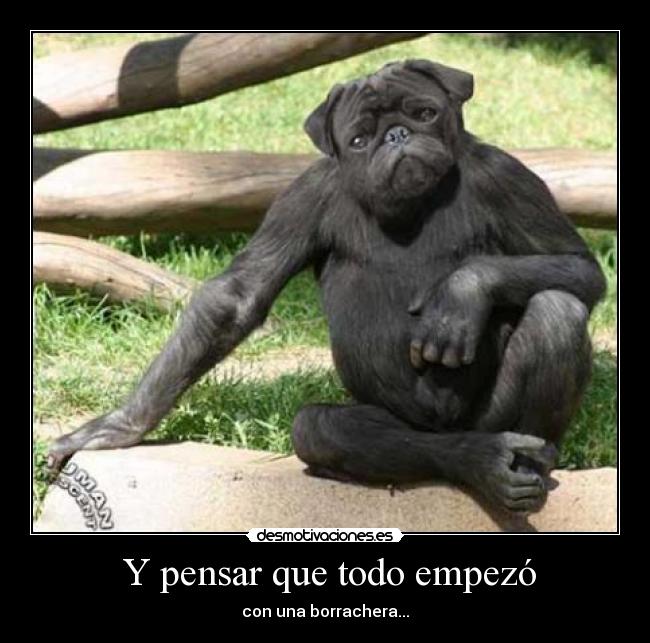 Y pensar que todo empezó - con una borrachera...